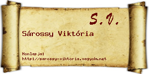 Sárossy Viktória névjegykártya