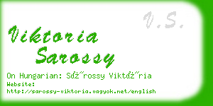 viktoria sarossy business card